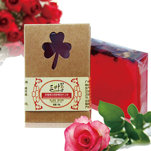 100g Natural Rose essential oil Rose petals Handmade Soap