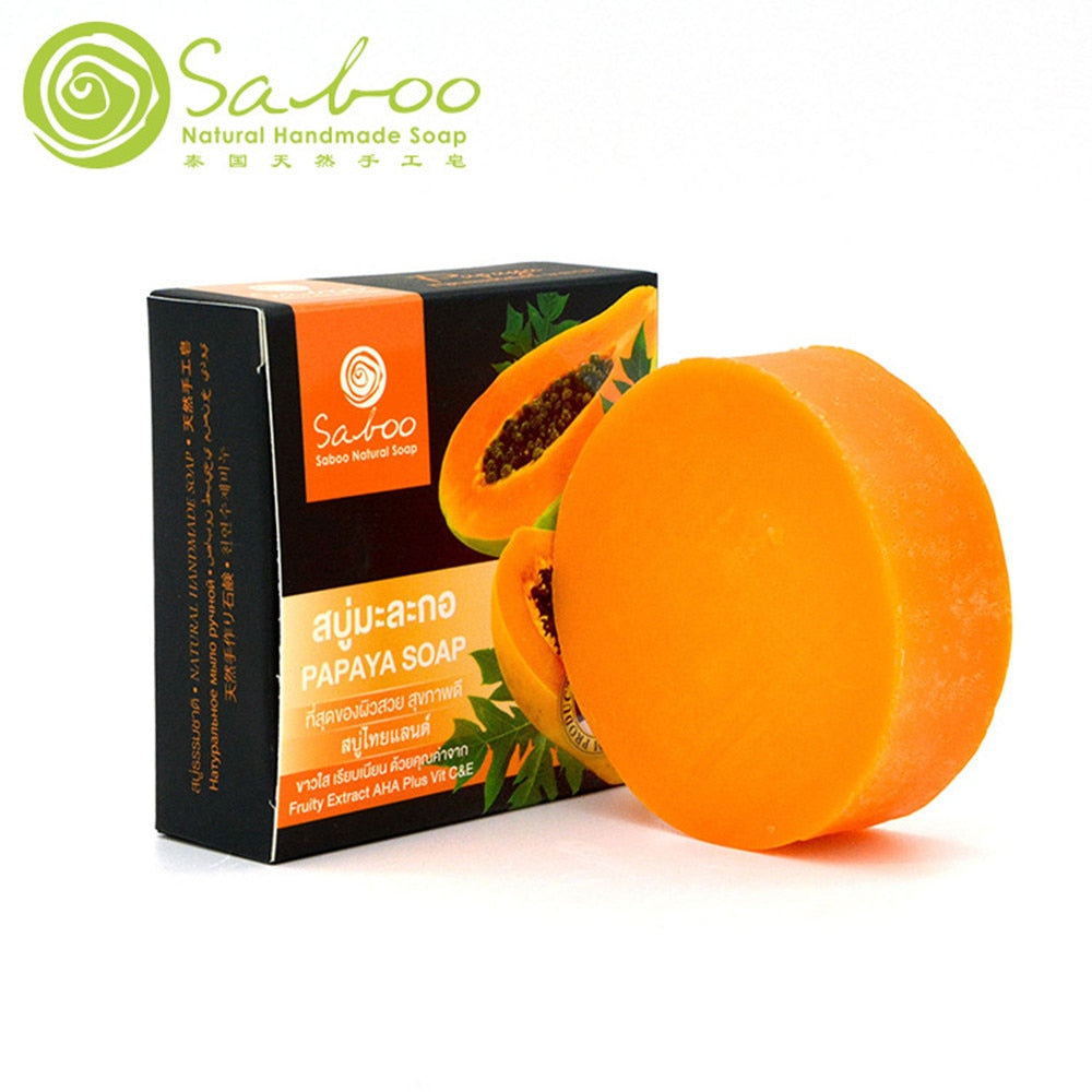 Saboo Thai handmade soap herbal papaya fruit